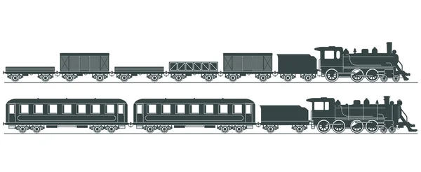 Ferrocarril de vapor — Vector de stock