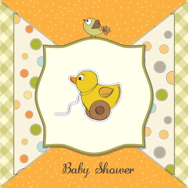 Baby shower kort med nalle — Stockfoto