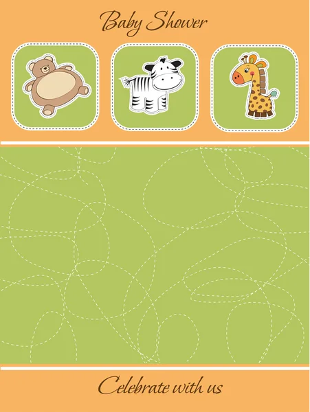 귀여운 베이비 샤워 카드 — 스톡 사진