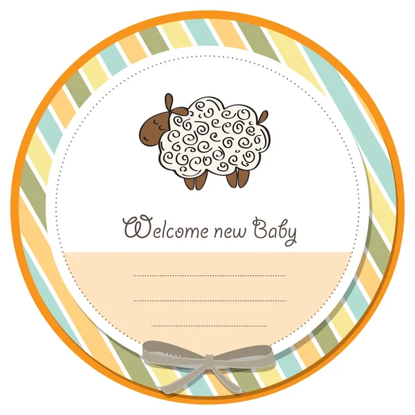 Carino baby shower card con pecore — Foto Stock