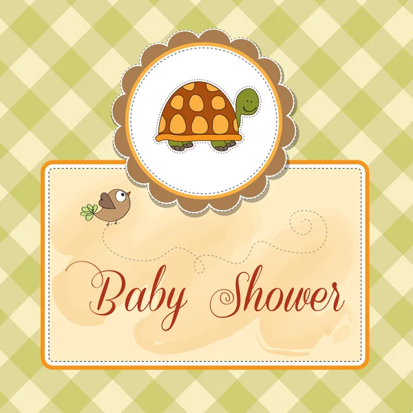 Tarjeta de ducha de bebé divertido — Foto de Stock