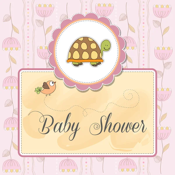 Cartão engraçado do chuveiro do bebê —  Vetores de Stock