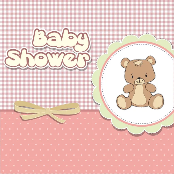 Baba zuhany kártya Teddy — Stock Fotó