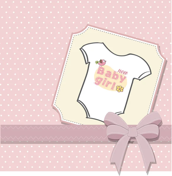 Bebê menina anúncio cartão — Fotografia de Stock