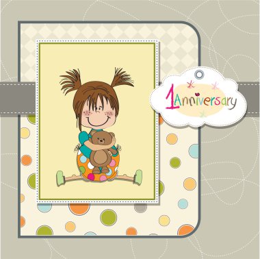 küçük kız ilk yıldönümünde