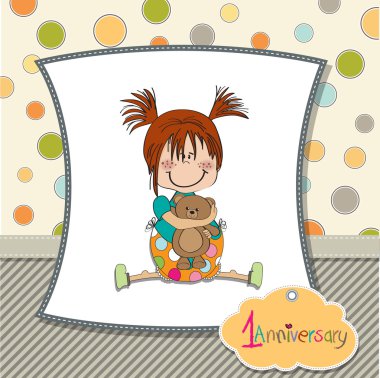 küçük kız ilk yıldönümünde