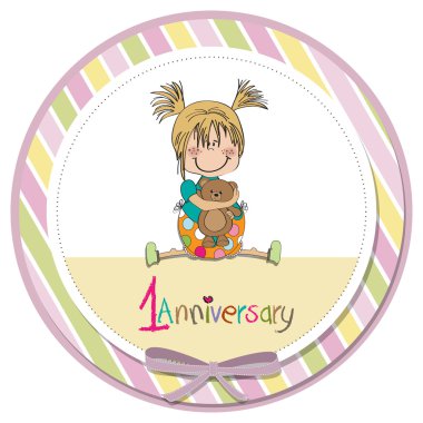 küçük kız ilk yıldönümünde