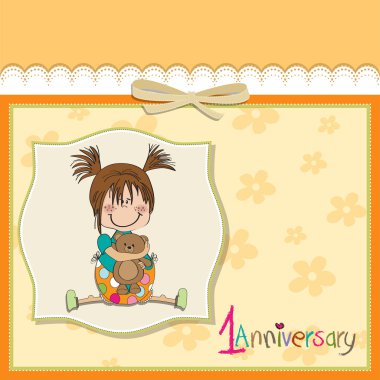 küçük kız ilk yıldönümünde