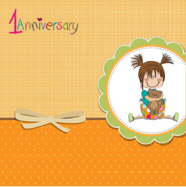 küçük kız ilk yıldönümünde