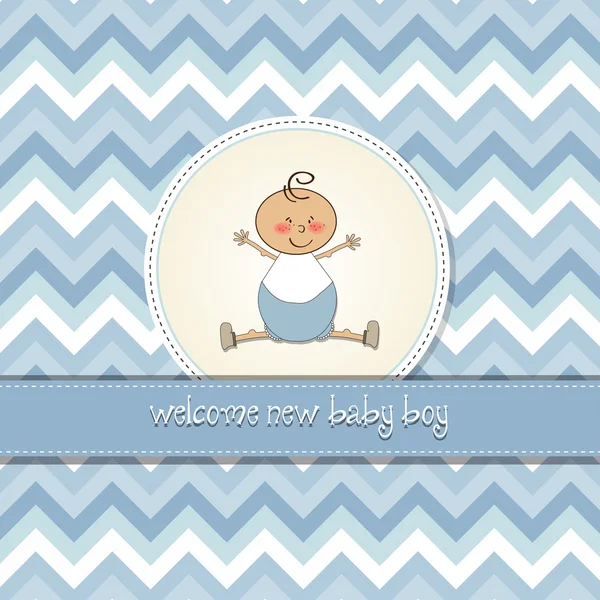 Romantic baby boy shower card — Stock Photo, Image