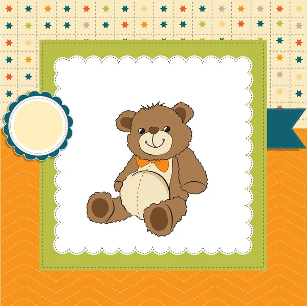 Carta con un orsacchiotto — Foto Stock