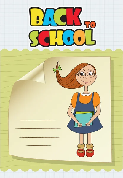 Funny schoolgirl — Stock Photo, Image