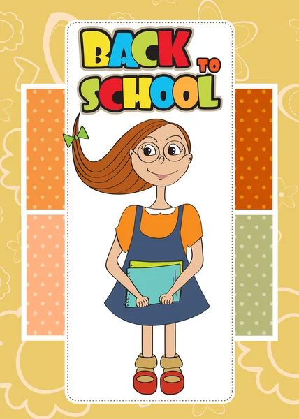 Funny schoolgirl — Stock Photo, Image