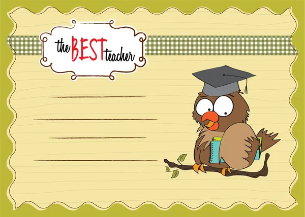 Owl Teacher in vector format — Stock Photo, Image