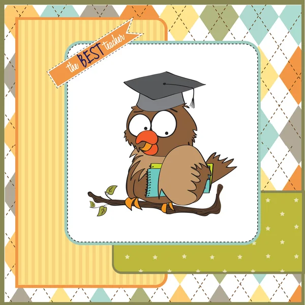 Owl Teacher in vector format — Stock Photo, Image