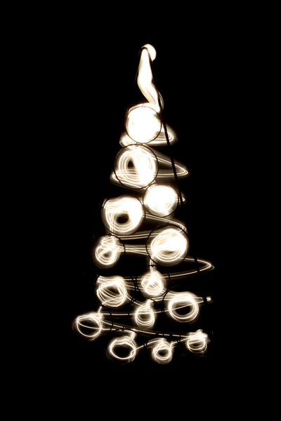 Xmas tree from the light — Stock Photo, Image