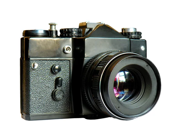 Old camera isolated on the white background — Stock Photo, Image