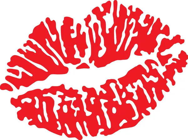 美しい赤い唇 — ストックベクタ