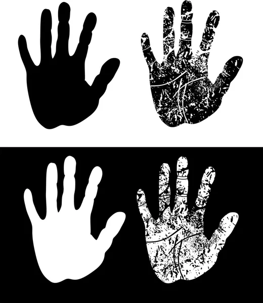 Černý tisk ruky — Stockový vektor