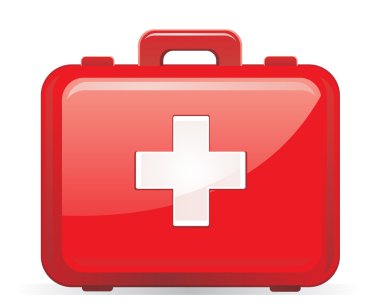 First aid kit isolated clipart