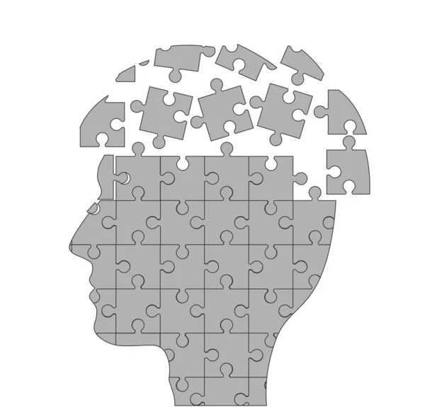 Head puzzle — Stock Vector