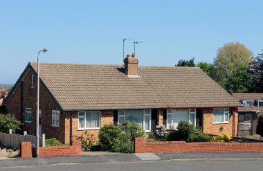 English bungalow houses clipart