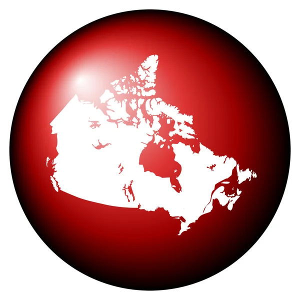 Canadá botón de mapa —  Fotos de Stock
