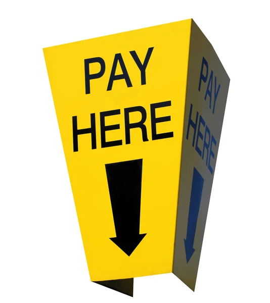 Pay here sign — Stock Photo, Image