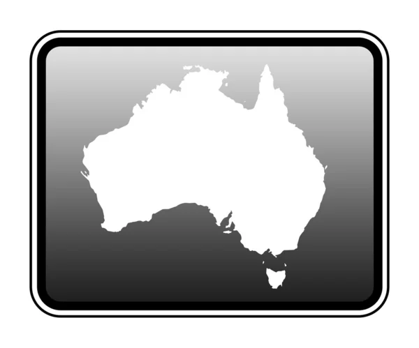 澳大利亚地图上电脑平板电脑 — 图库照片
