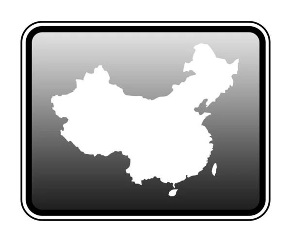 Карта Китая на планшете компьютера — стоковое фото