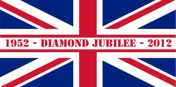 Diamond Jubilee Union Jack flag — Stock Photo, Image