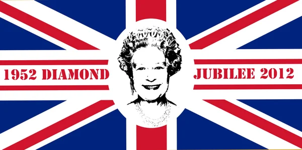 Diamond Jubilee Union Jack zászló — Stock Fotó