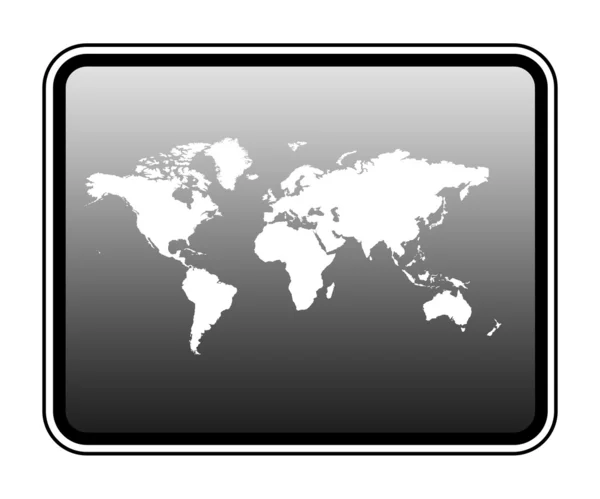 Карта мира на планшете компьютера — стоковое фото
