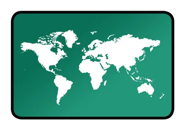 Wereld kaart teken — Stockfoto