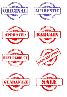 Set of business stamps clipart