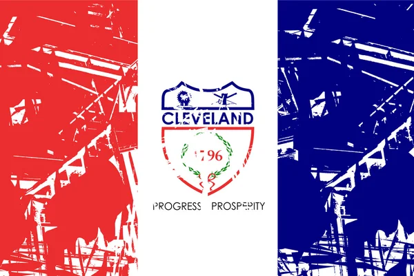 Cleveland city flagga — Stockfoto