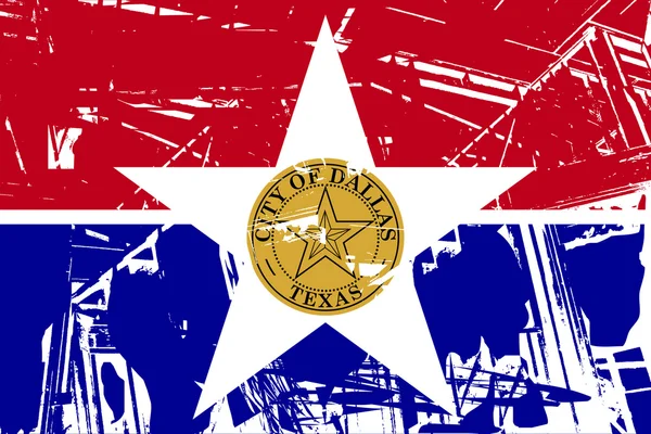 Dallas városi zászló — Stock Fotó