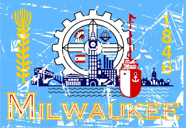 Milwaukee zászló — Stock Fotó