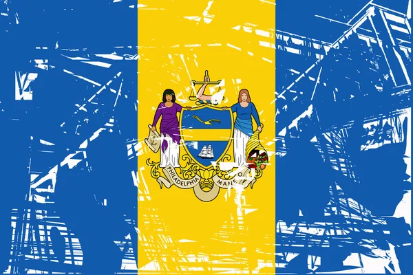 Flaga miasta Filadelfia — Zdjęcie stockowe
