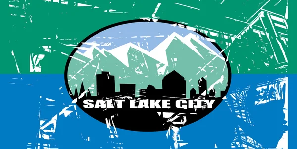 Salt lake city flagga — Stockfoto