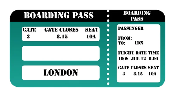 Londyn 2012 kartę pokładową — Zdjęcie stockowe