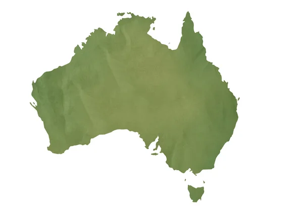 Gamla gröna karta över Australien — Stockfoto