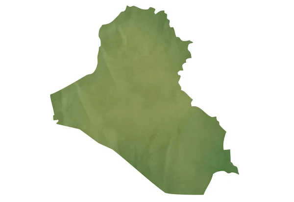 Oude groene kaart van Irak — Stockfoto