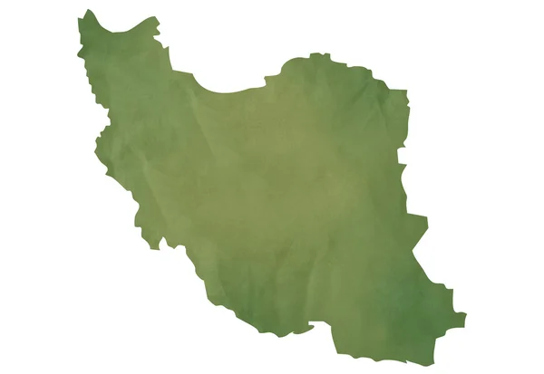 Old green map of Iran — Stock Photo, Image
