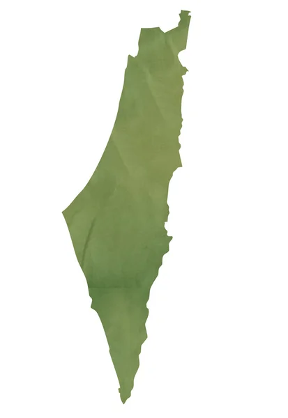 Velho mapa verde de Israel — Fotografia de Stock