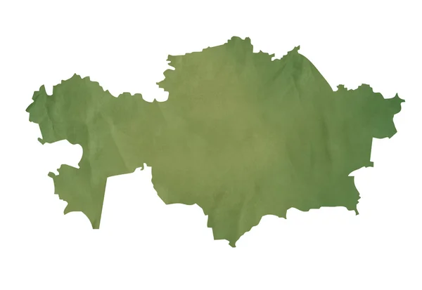 Stara mapa zielony kazahkstan — Zdjęcie stockowe