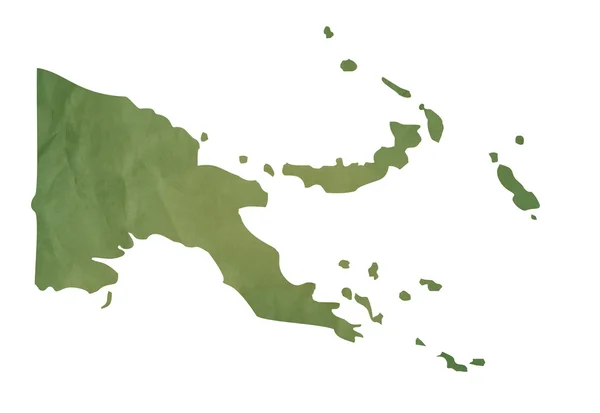 Velho mapa verde de Papa Nova Guiné — Fotografia de Stock