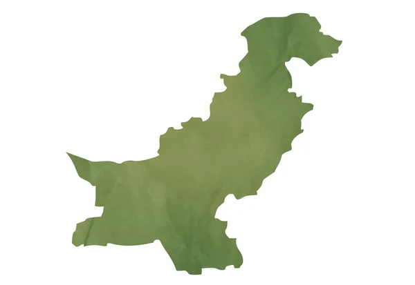 Alte grüne Karte von Pakistan — Stockfoto