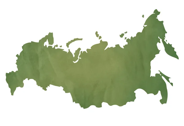 Antiguo mapa verde de la Federación Rusa —  Fotos de Stock