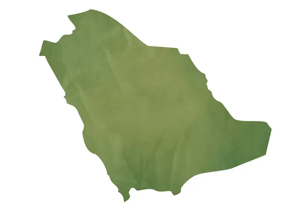 Suudi Arabistan eski yeşil Haritası — Stok fotoğraf